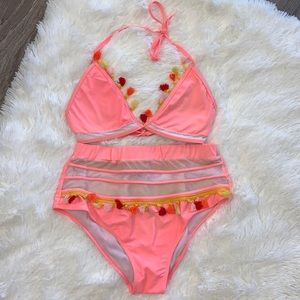 Boutique Bikini With Tassle Detailing
